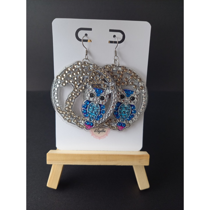 Boucles d'oreilles Arche de Noé - Hibou/chouette