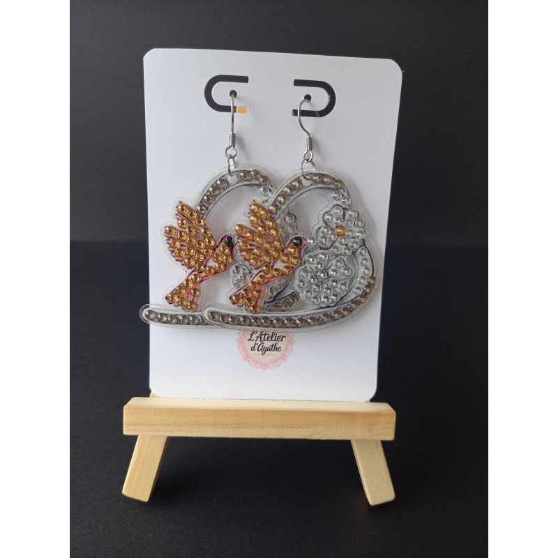 Boucles d'oreilles Arche de Noé - Oiseau