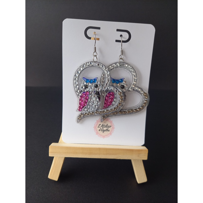 Boucles d'oreilles Arche de Noé - Hibou/chouette
