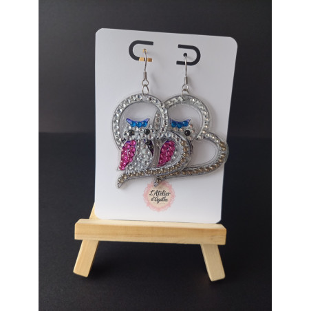 Boucles d'oreilles Arche de Noé - Hibou/chouette