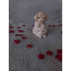 Pile de chiots - marron clair