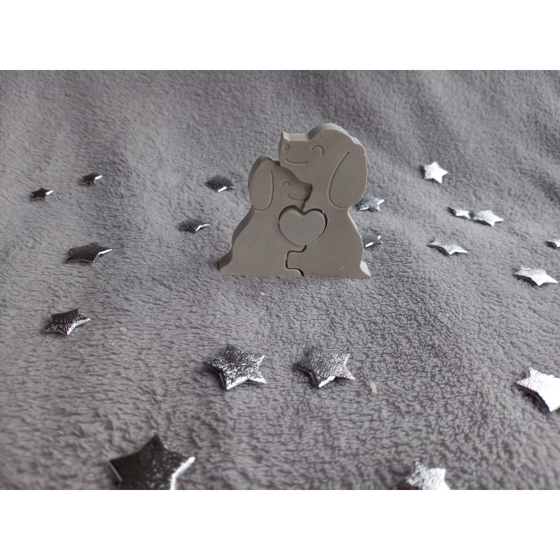 Puzzle chien blanc (naturel)