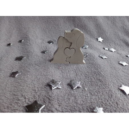 Puzzle chien blanc (naturel)