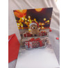 Carte peinture diamant Noël pop up + enveloppe assortie