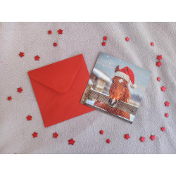 Carte peinture diamant Noël + enveloppe assortie