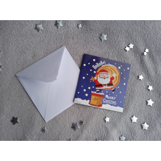 Carte peinture diamant Noël + enveloppe assortie