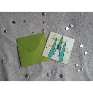 Carte peinture diamant Noël + enveloppe assortie