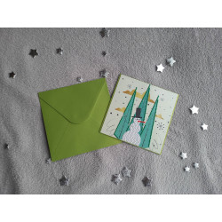 Carte peinture diamant Noël + enveloppe assortie
