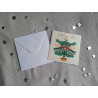 Carte peinture diamant Noël + enveloppe assortie
