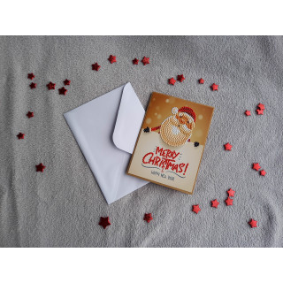 Carte peinture diamant Noël + enveloppe assortie