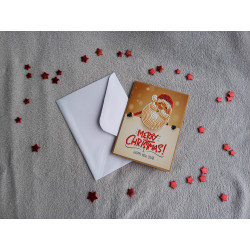 Carte peinture diamant Noël + enveloppe assortie