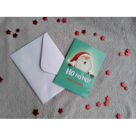 Carte peinture diamant Noël + enveloppe assortie