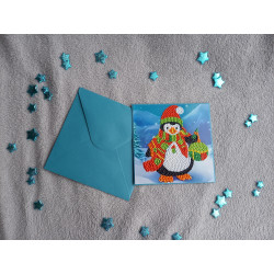 Carte peinture diamant Noël + enveloppe assortie