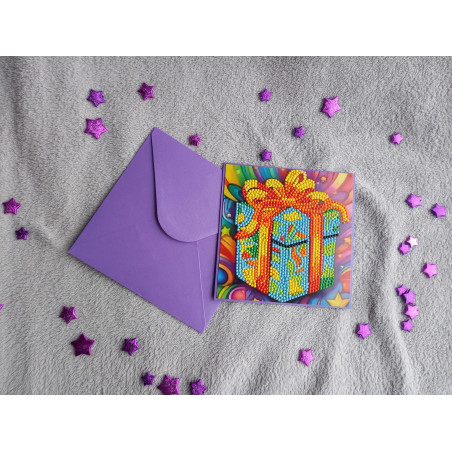 Carte peinture diamant + enveloppe assortie