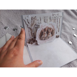 Carte Noël pop up + enveloppe assortie