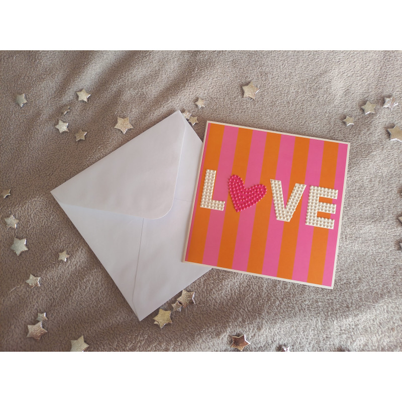 Carte peinture diamant + enveloppe assortie