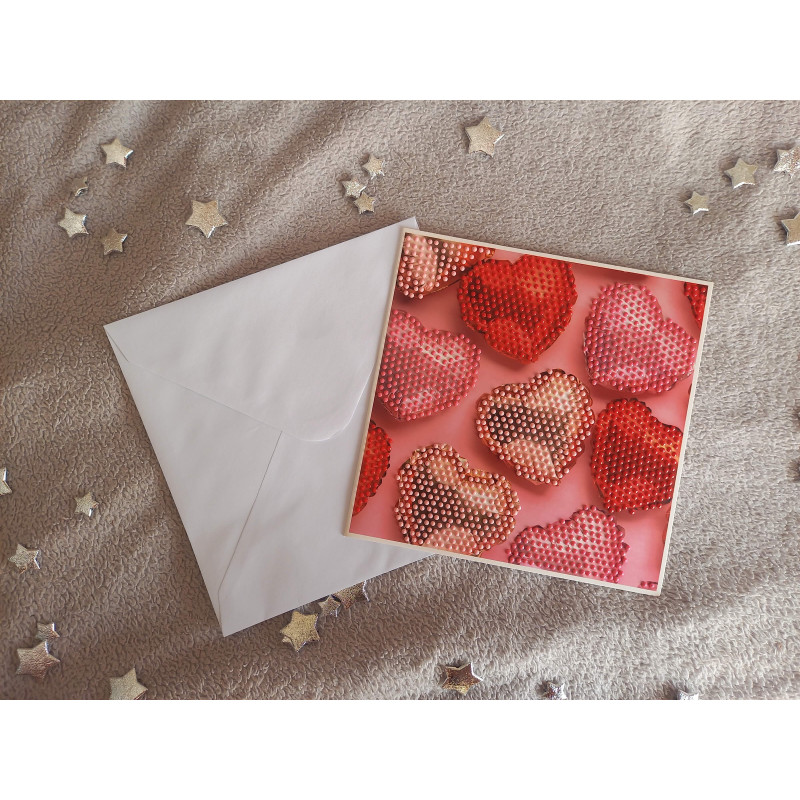 Carte peinture diamant + enveloppe assortie