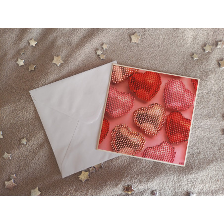 Carte peinture diamant + enveloppe assortie