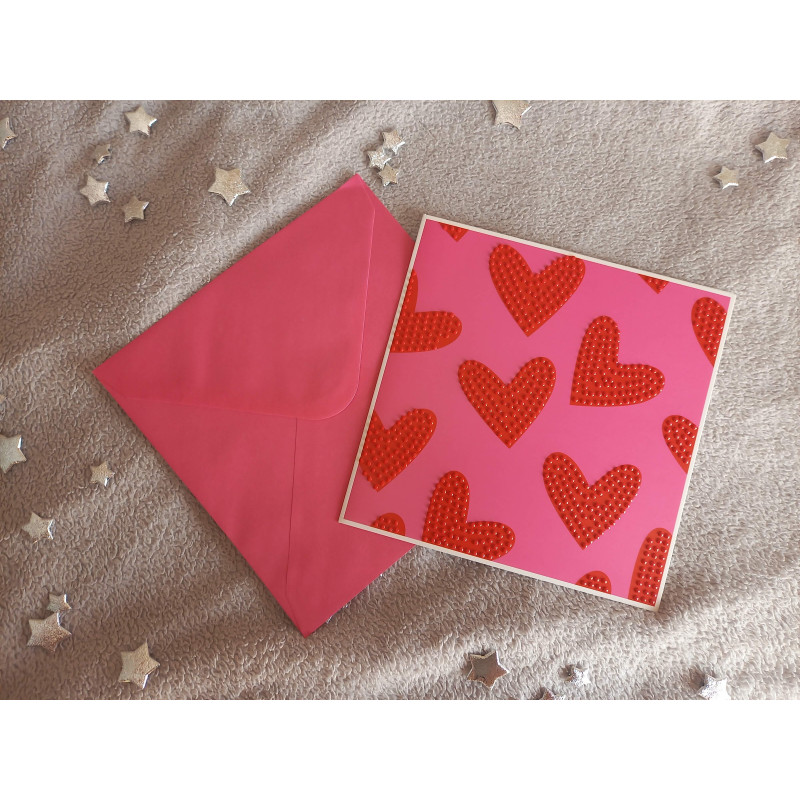 Carte peinture diamant + enveloppe assortie