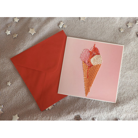 Carte peinture diamant + enveloppe assortie