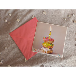 Carte peinture diamant + enveloppe assortie