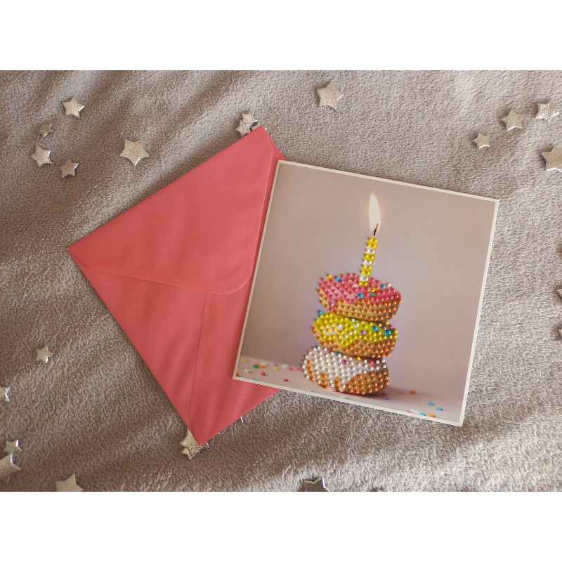 Carte peinture diamant + enveloppe assortie