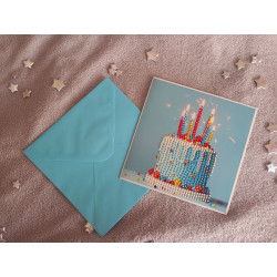 Carte peinture diamant + enveloppe assortie