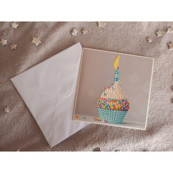 Carte peinture diamant + enveloppe assortie