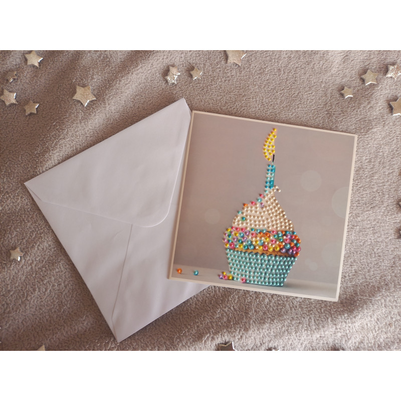 Carte peinture diamant + enveloppe assortie