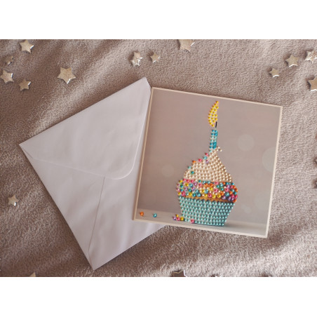 Carte peinture diamant + enveloppe assortie