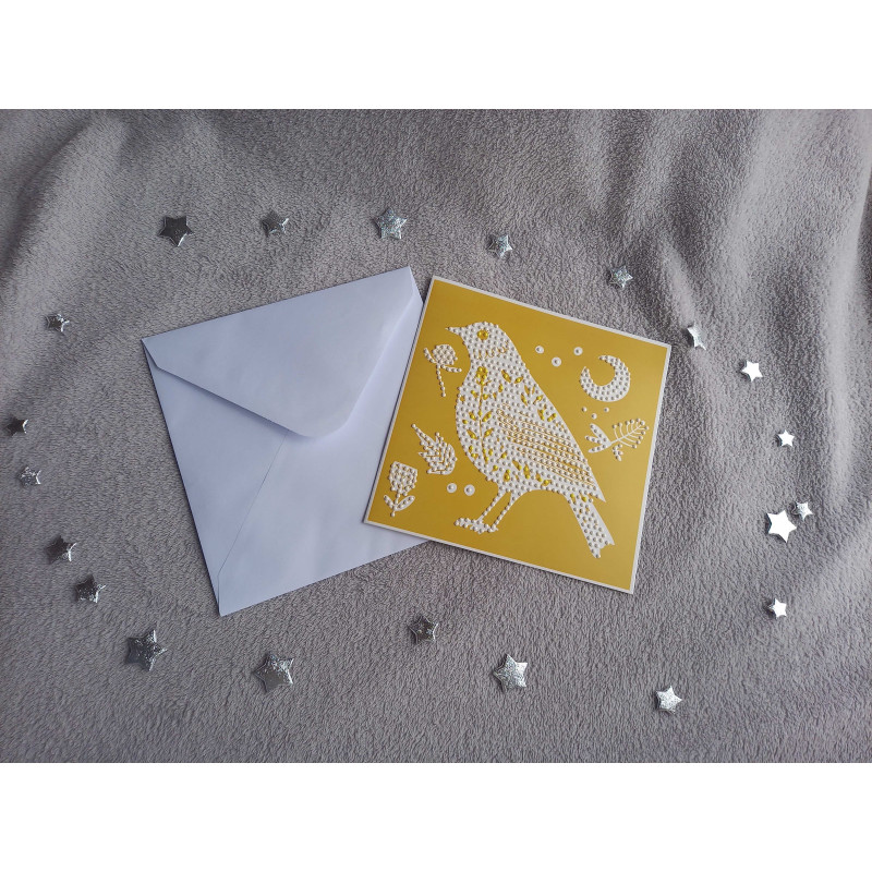 Carte peinture diamant + enveloppe assortie