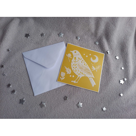 Carte peinture diamant + enveloppe assortie