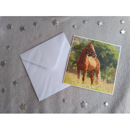 Carte peinture diamant + enveloppe assortie