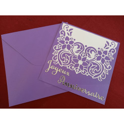 Carte anniversaire + enveloppe assortie