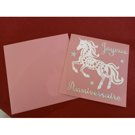 Carte anniversaire + enveloppe assortie