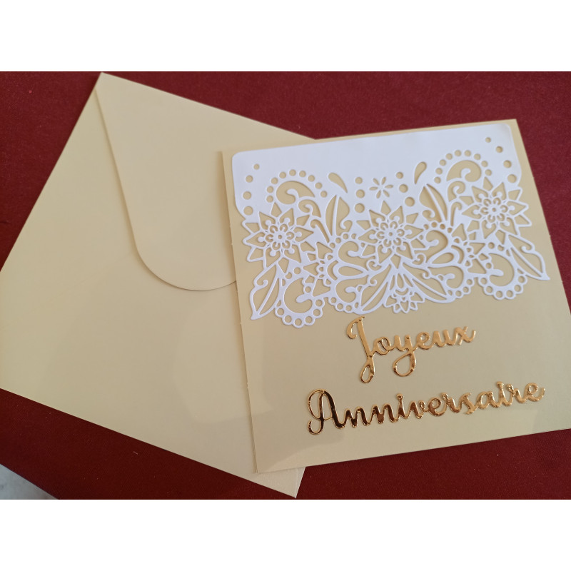 Carte anniversaire + enveloppe assortie