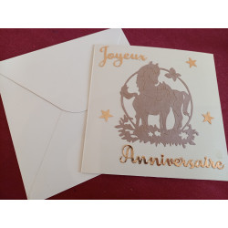 Carte anniversaire + enveloppe assortie