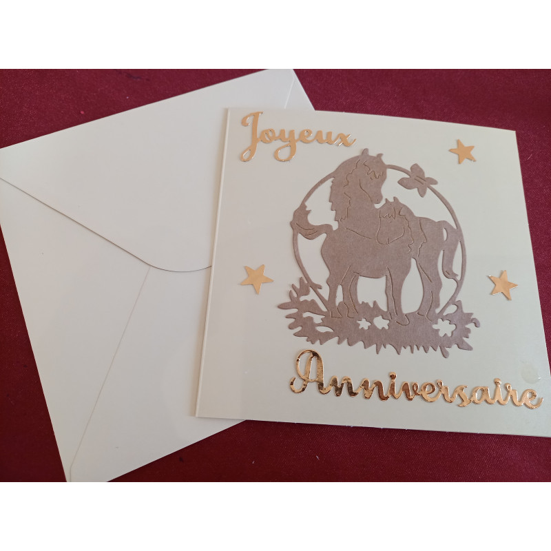 Carte anniversaire + enveloppe assortie
