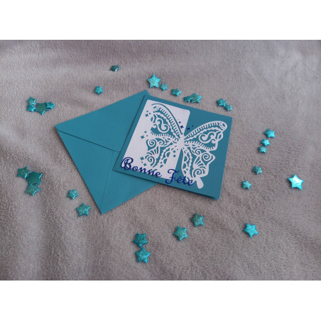 Carte fête + enveloppe assortie