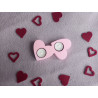 Bougeoir double coeur - rose
