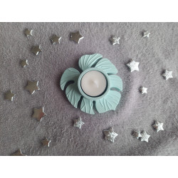 Bougeoir feuille - vert