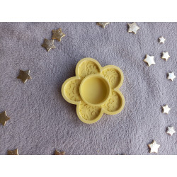 Bougeoir fleur - jaune