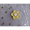 Bougeoir fleur - jaune