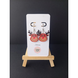 Boucles d'oreilles bois Noël