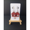 Boucles d'oreilles bois Noël