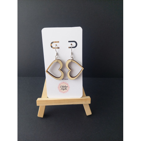 Boucles d'oreilles bois