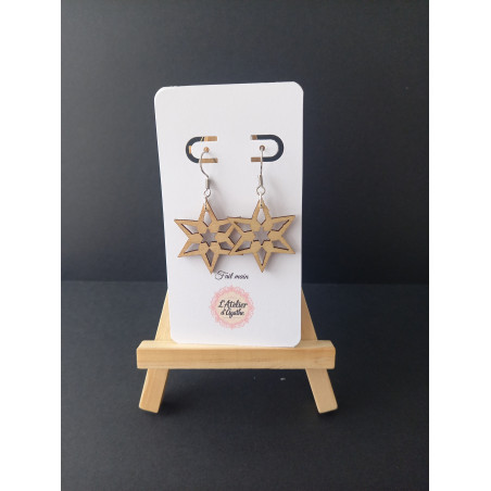 Boucles d'oreilles bois