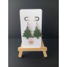 Boucles d'oreilles bois Noël