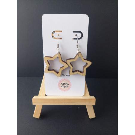 Boucles d'oreilles bois