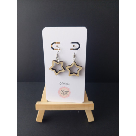 Boucles d'oreilles bois